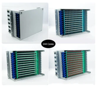 Fiber Optical Distribution Frame ODF Rack mount and Enclosure 12 24 48 96 144 288 core ports ODF