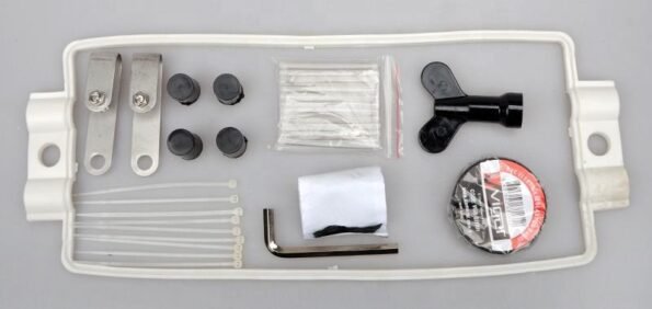 24/48 Core Horizontal D Type Fiber Optic Splice Enclosure 2 Inlet/Outlet Waterproof Joint Closure Box ABS PC Alloy Material