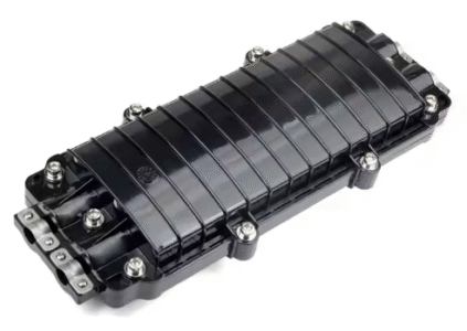 24/48 Core Horizontal D Type Fiber Optic Splice Enclosure 2 Inlet/Outlet Waterproof Joint Closure Box ABS PC Alloy Material