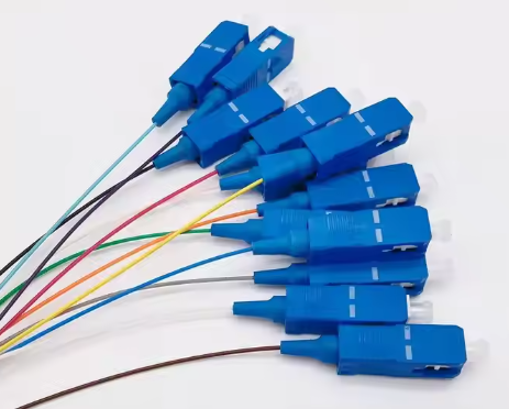 12 Cores Ftth Fiber Optic Pigtail Sm Mm Sc Fc Lc St 0.9mm Pigtail With Apc Upc Connectors