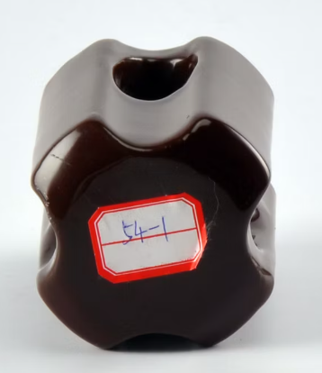 Clusterasia Cable TV Equipment October 29, 2025 Philippines Low Voltage ANSI Standard 54-1 Brown Porcelain Stay Guy Strain Insulator Exported