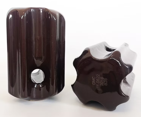 Clusterasia Cable TV Equipment October 29, 2025 Philippines Low Voltage ANSI Standard 54-1 Brown Porcelain Stay Guy Strain Insulator Exported